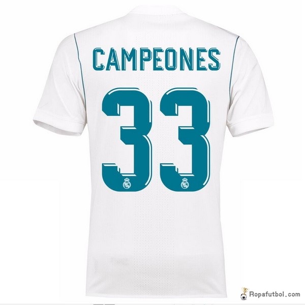 Camiseta Real Madrid Replica Primera Ropa Campeones 2017/18